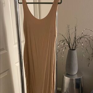 Popular Basics Tan Midi Dress